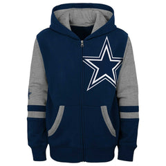 Dallas Cowboys Youth Colorblock Full-Zip Hoodie - Navy - NFL