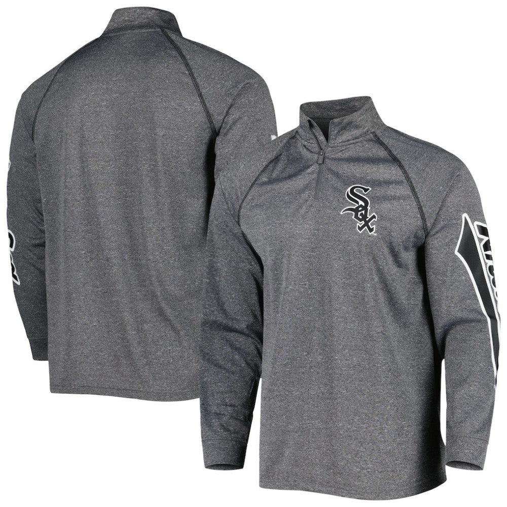 Chicago White Sox Stitches Wordmark Raglan Quarter-Zip Top Sale