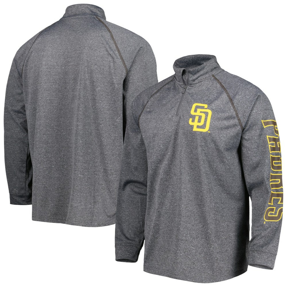 San Diego Padres Stitches Wordmark Raglan Quarter-Zip Top for sale