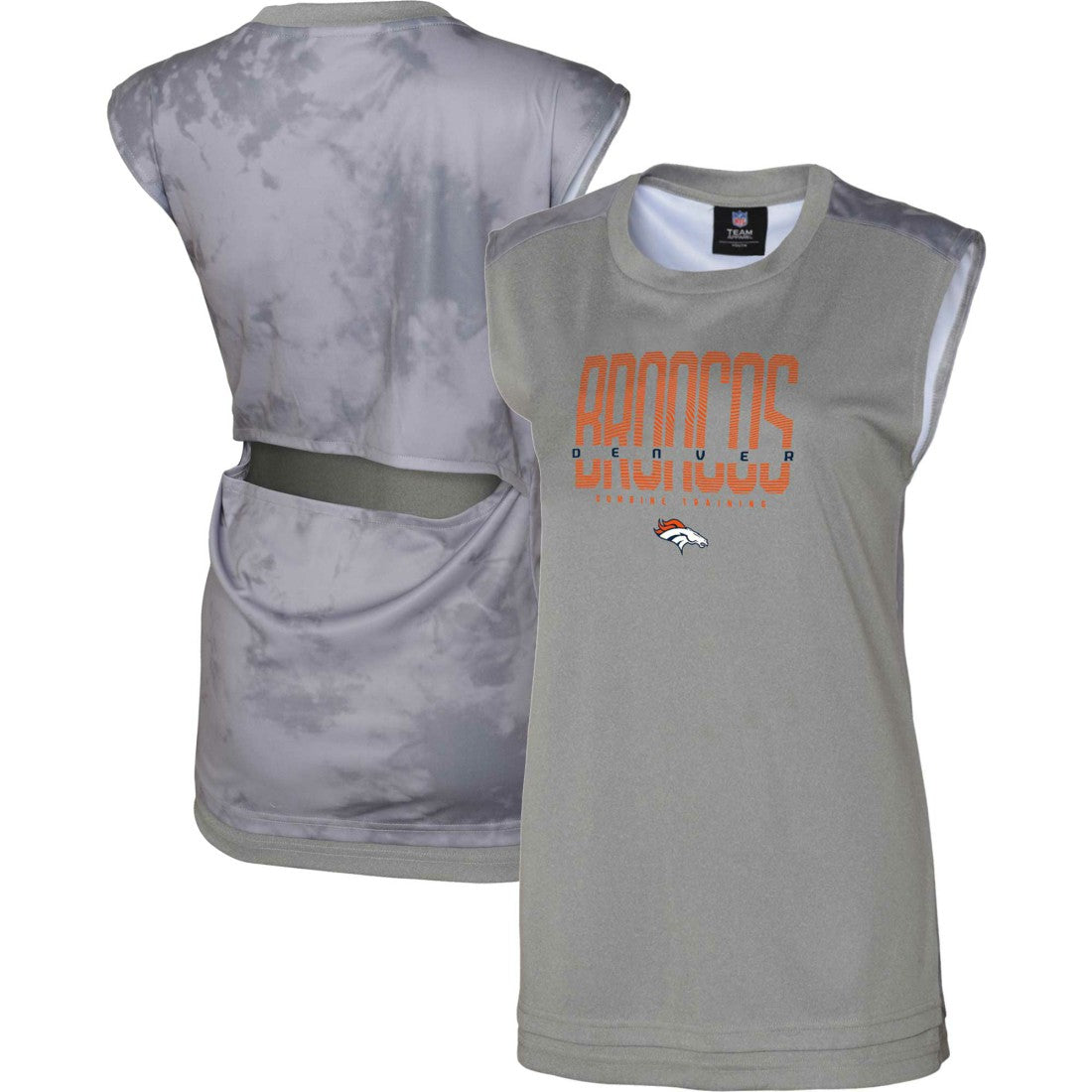 Denver Broncos Women's No Sweat Tank Top - Gray - NFL