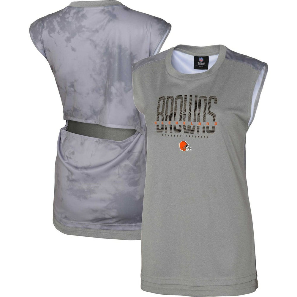 Cleveland Browns Women's No Sweat Tank Top - Gray - NFL