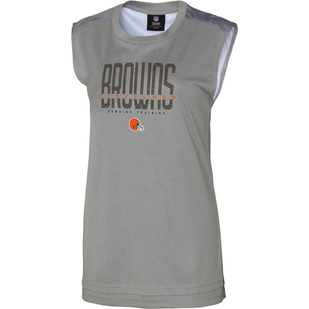 Cleveland Browns Women's No Sweat Tank Top - Gray - NFL