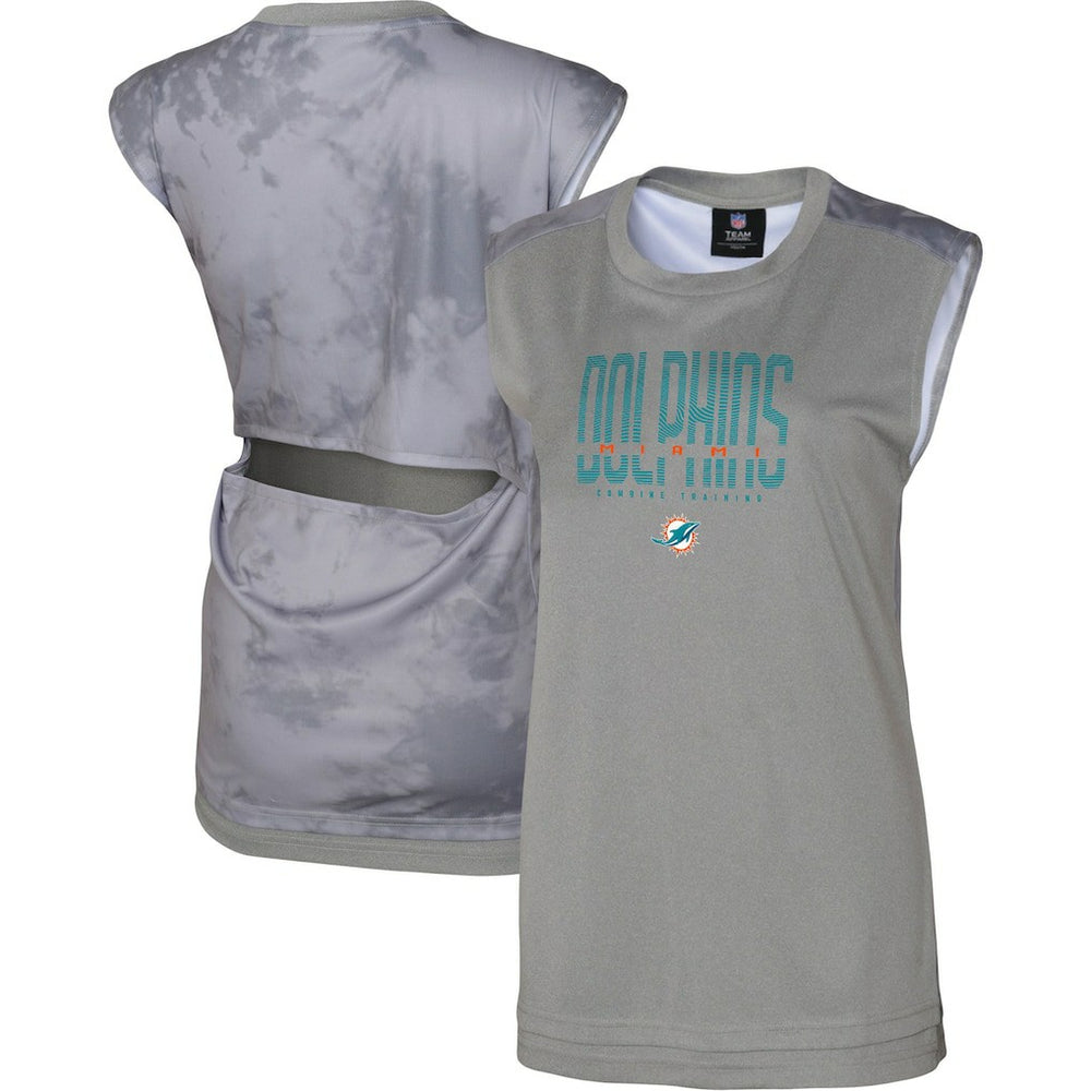 Miami Dolphins Women's No Sweat Tank Top - Gray - NFL