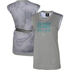 Miami Dolphins Women's No Sweat Tank Top - Gray - NFL