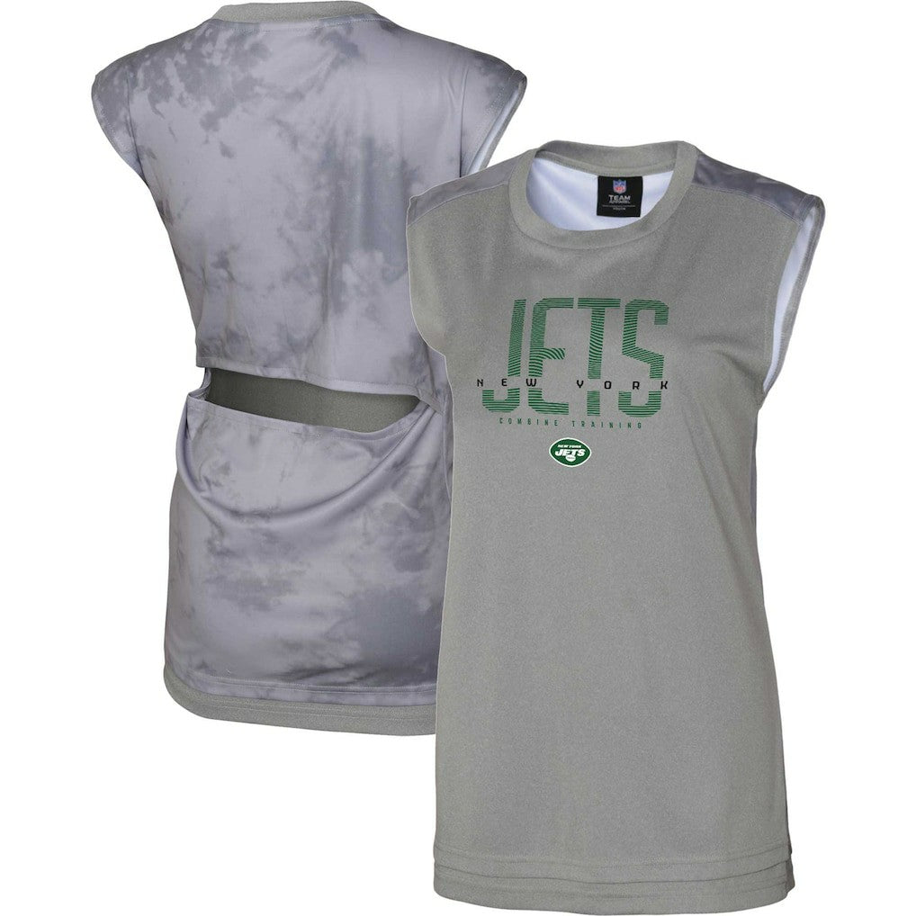 New York Jets Women's No Sweat Tank Top - Gray - NFL