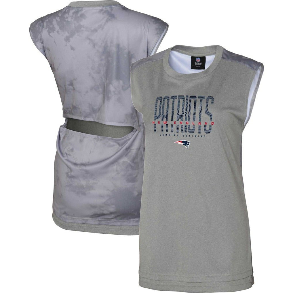 New England Patriots Women's No Sweat Tank Top - Gray - NFL