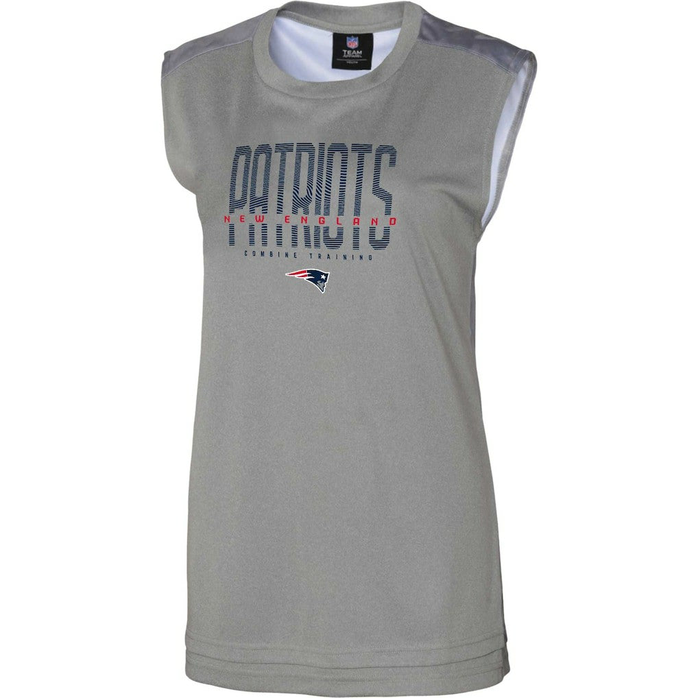 New England Patriots Women's No Sweat Tank Top - Gray - NFL