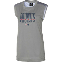 New England Patriots Women's No Sweat Tank Top - Gray - NFL
