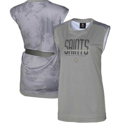 New Orleans Saints Women's No Sweat Tank Top - Gray - NFL
