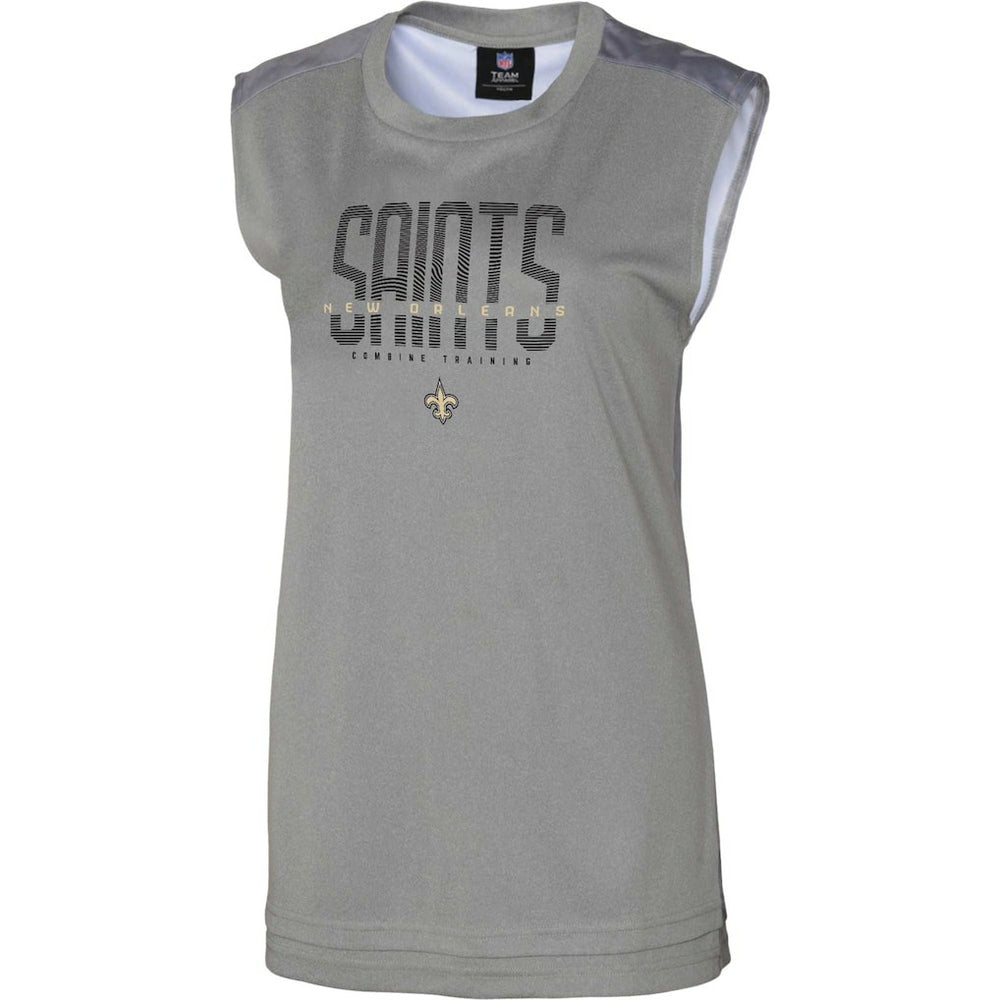 New Orleans Saints Women's No Sweat Tank Top - Gray - NFL
