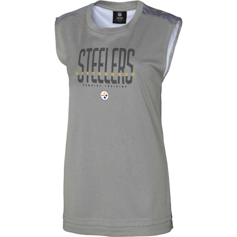 Pittsburgh Steelers Women's No Sweat Tank Top - Gray - NFL