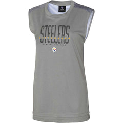 Pittsburgh Steelers Women's No Sweat Tank Top - Gray - NFL