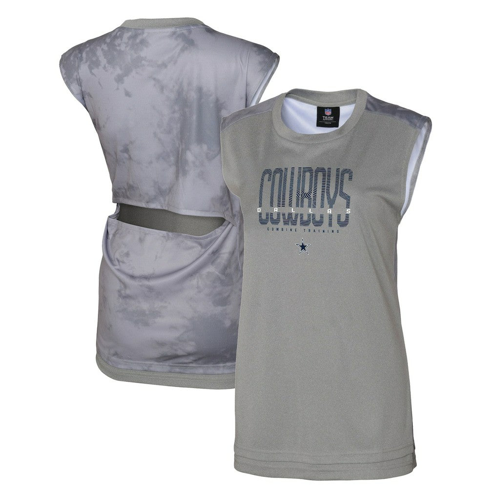 Dallas Cowboys Women's No Sweat Tank Top - Gray - NFL