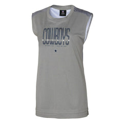 Dallas Cowboys Women's No Sweat Tank Top - Gray - NFL