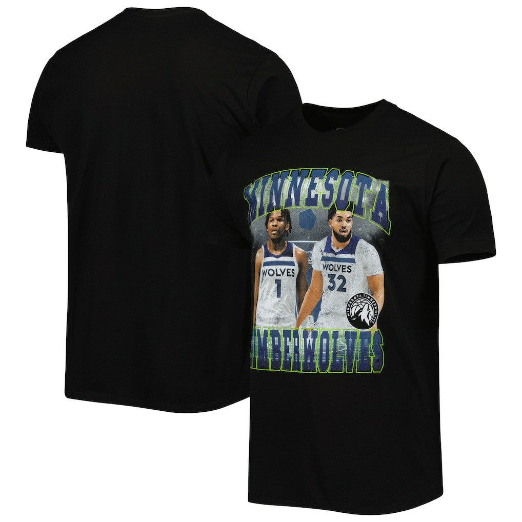 Anthony Edwards & Karl-Anthony Towns Minnesota Timberwolves Stadium Essentials Unisex Player Duo T-Shirt Black