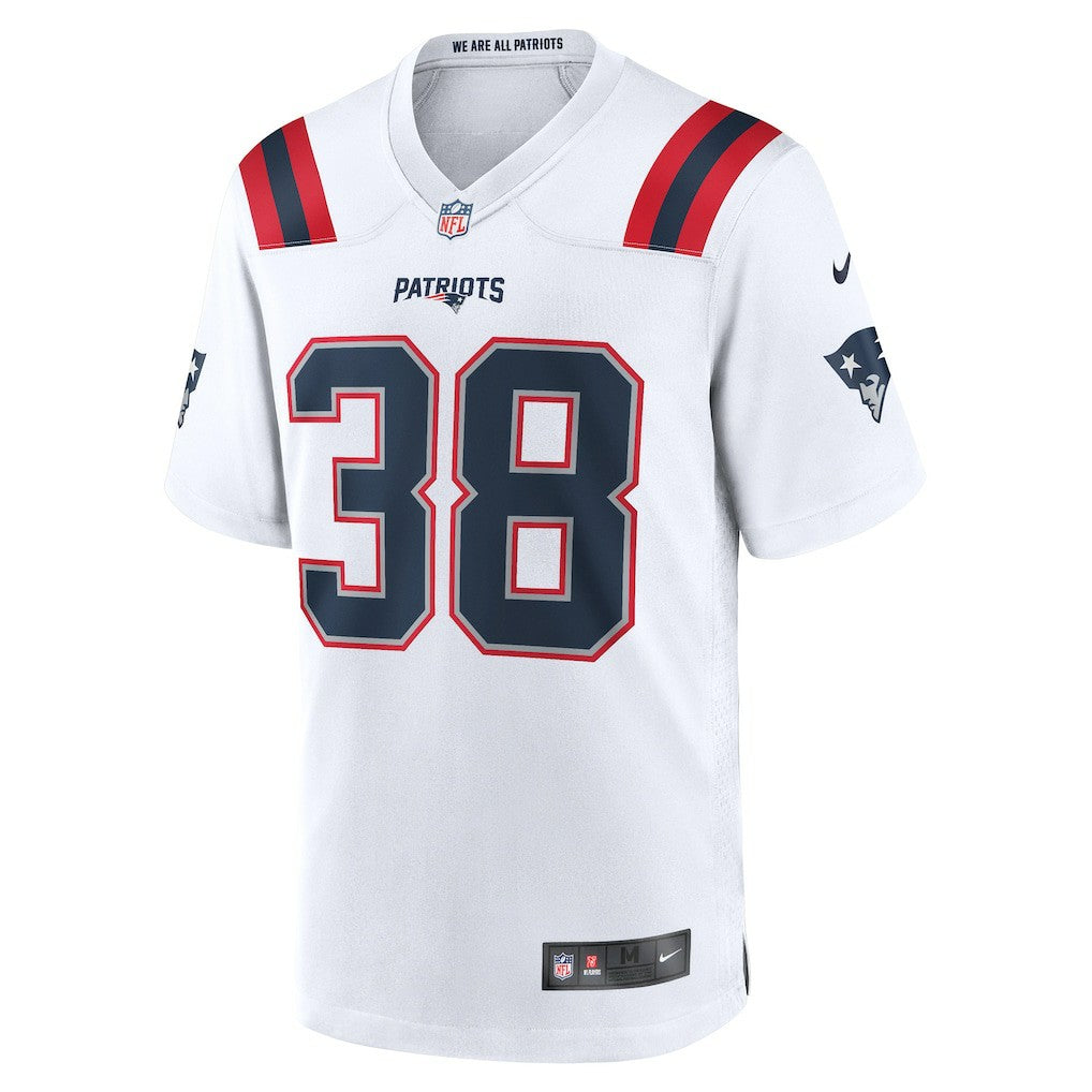 Rhamondre Stevenson New England Patriots Game Player Jersey - White - Nike