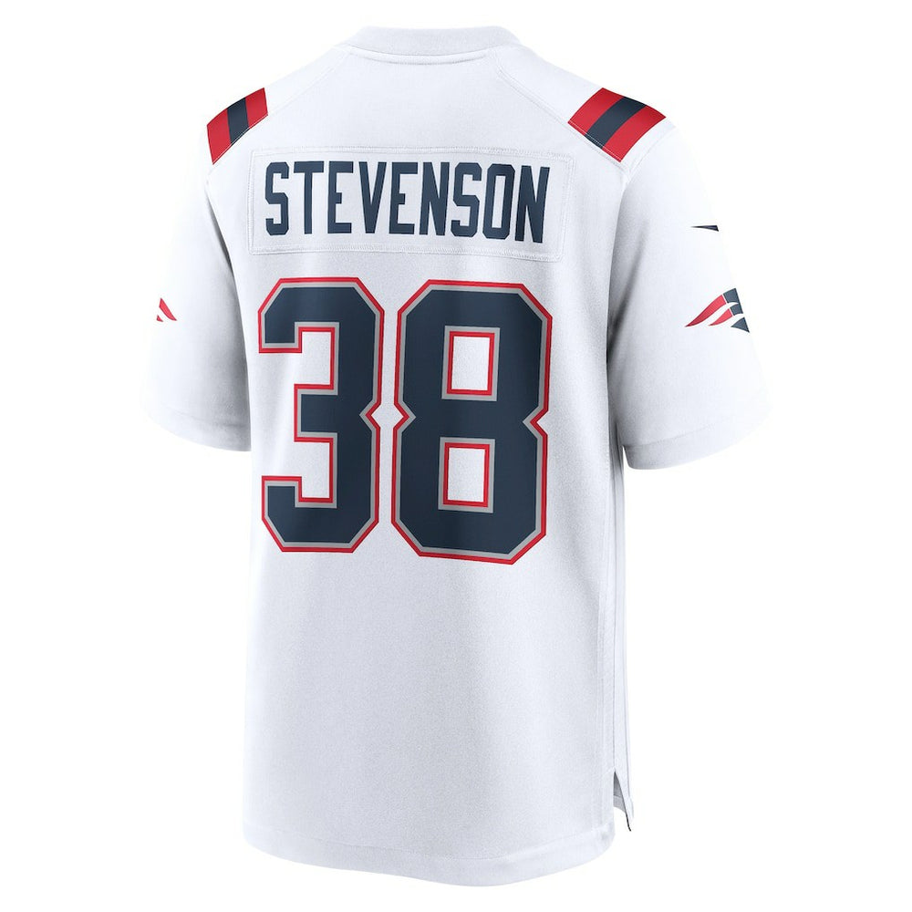 Rhamondre Stevenson New England Patriots Game Player Jersey - White - Nike