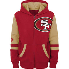 San Francisco 49ers Preschool Stadium Color Block Full-Zip Hoodie - Scarlet - NFL