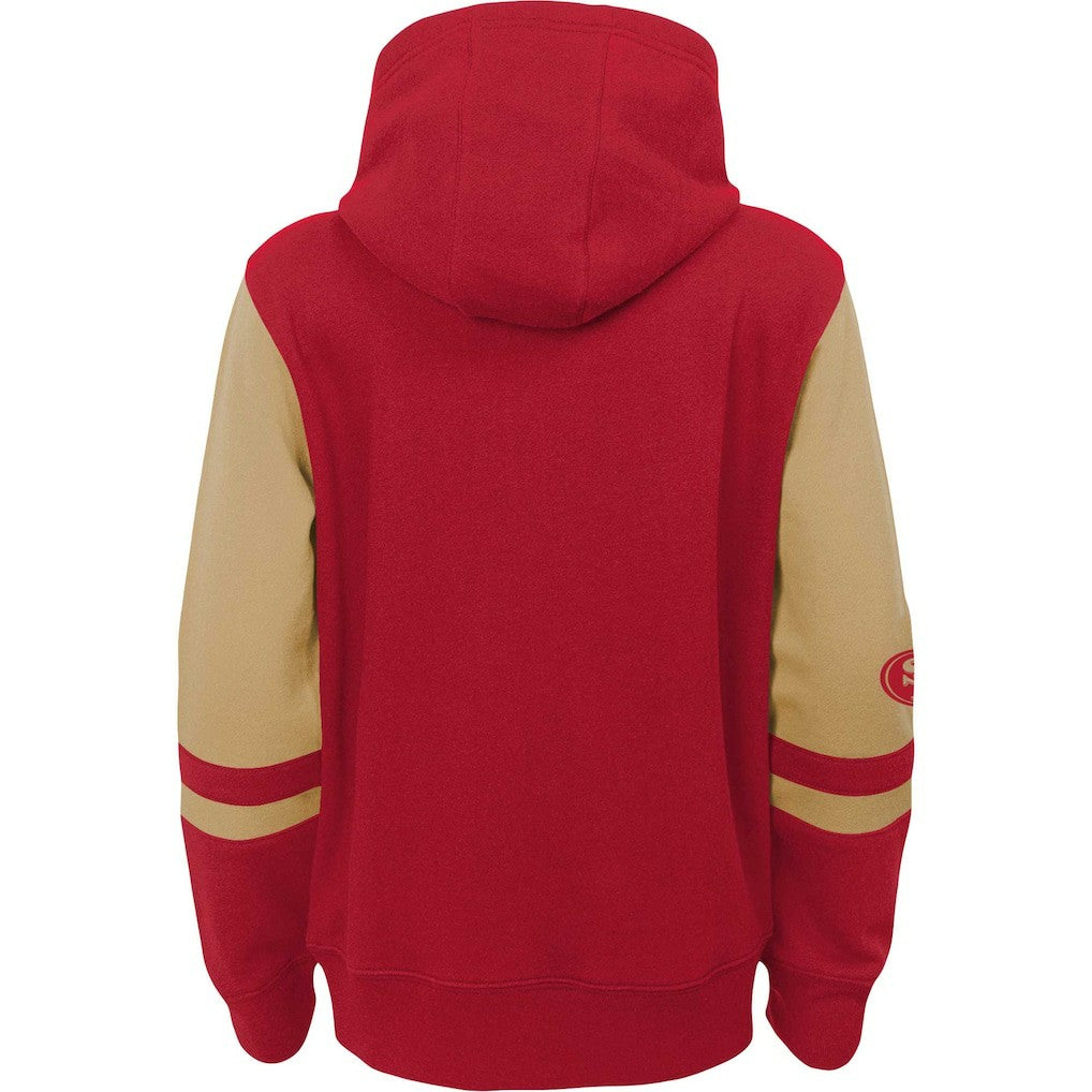 San Francisco 49ers Preschool Stadium Color Block Full-Zip Hoodie - Scarlet - NFL
