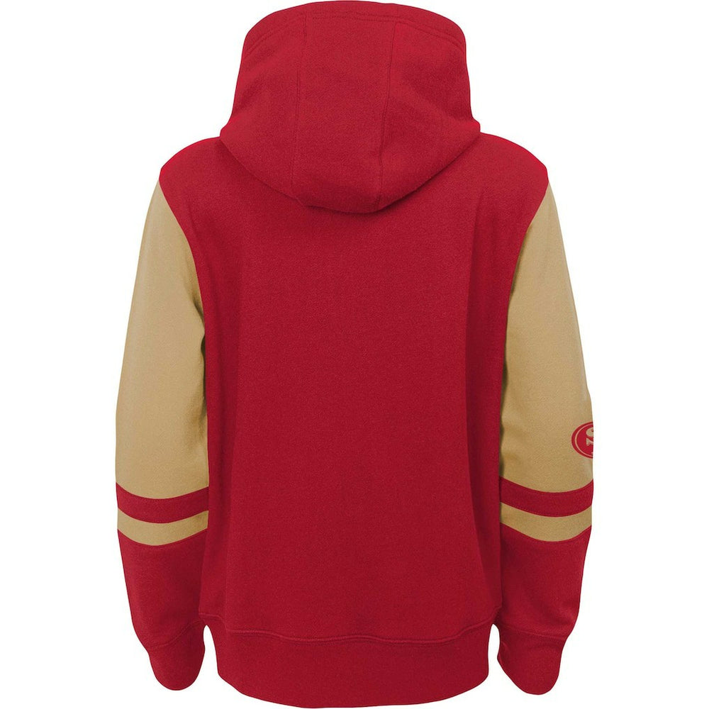 San Francisco 49ers Preschool Stadium Color Block Full-Zip Hoodie - Scarlet - NFL