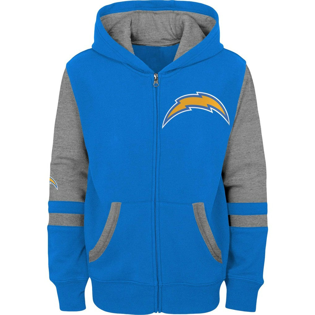 Los Angeles Chargers Preschool Stadium Color Block Full-Zip Hoodie - Powder Blue - NFL