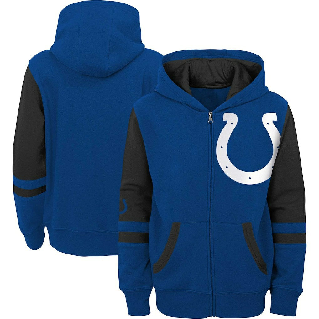 Indianapolis Colts Preschool Stadium Color Block Full-Zip Hoodie - Royal - NFL