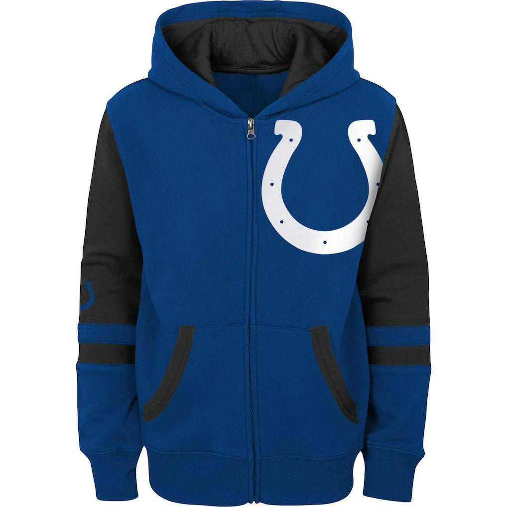 Indianapolis Colts Preschool Stadium Color Block Full-Zip Hoodie - Royal - NFL