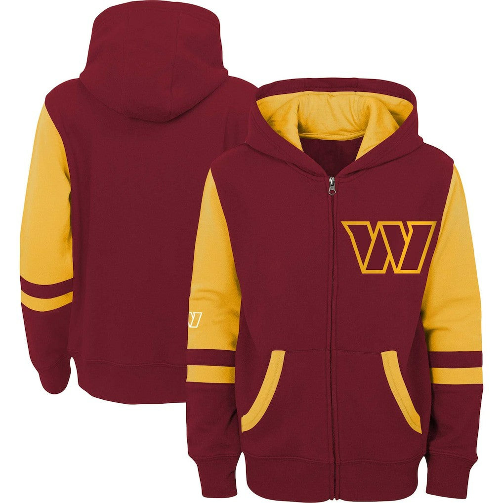 Washington Commanders Preschool Stadium Color Block Full-Zip Hoodie - Burgundy - NFL