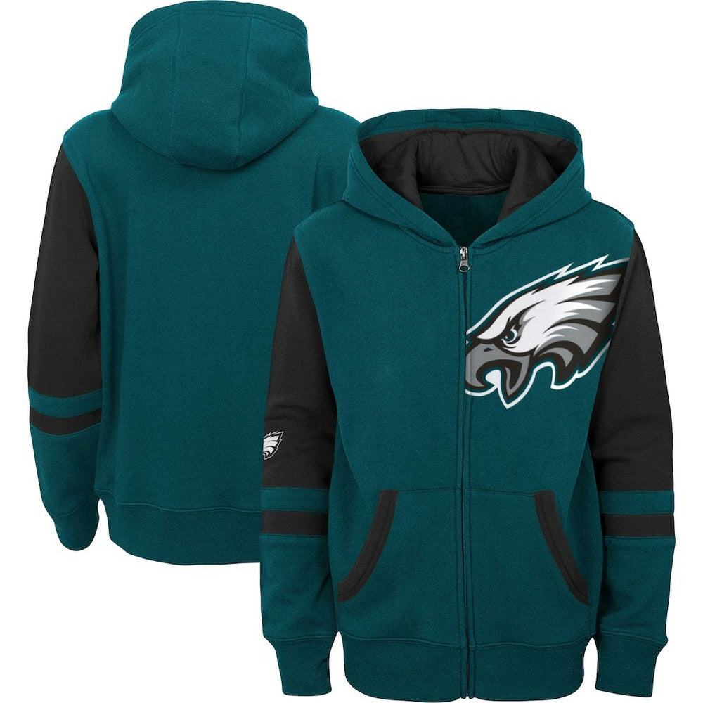 Philadelphia Eagles Preschool Stadium Color Block Full-Zip Hoodie - Green - NFL