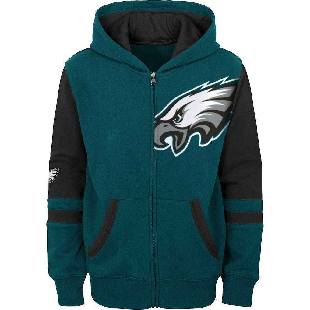 Philadelphia Eagles Preschool Stadium Color Block Full-Zip Hoodie - Green - NFL