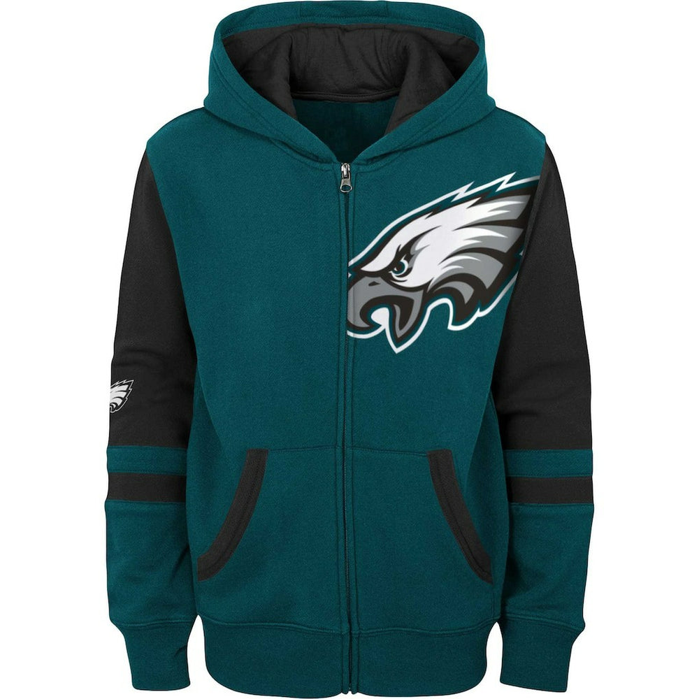 Philadelphia Eagles Preschool Stadium Color Block Full-Zip Hoodie - Green - NFL