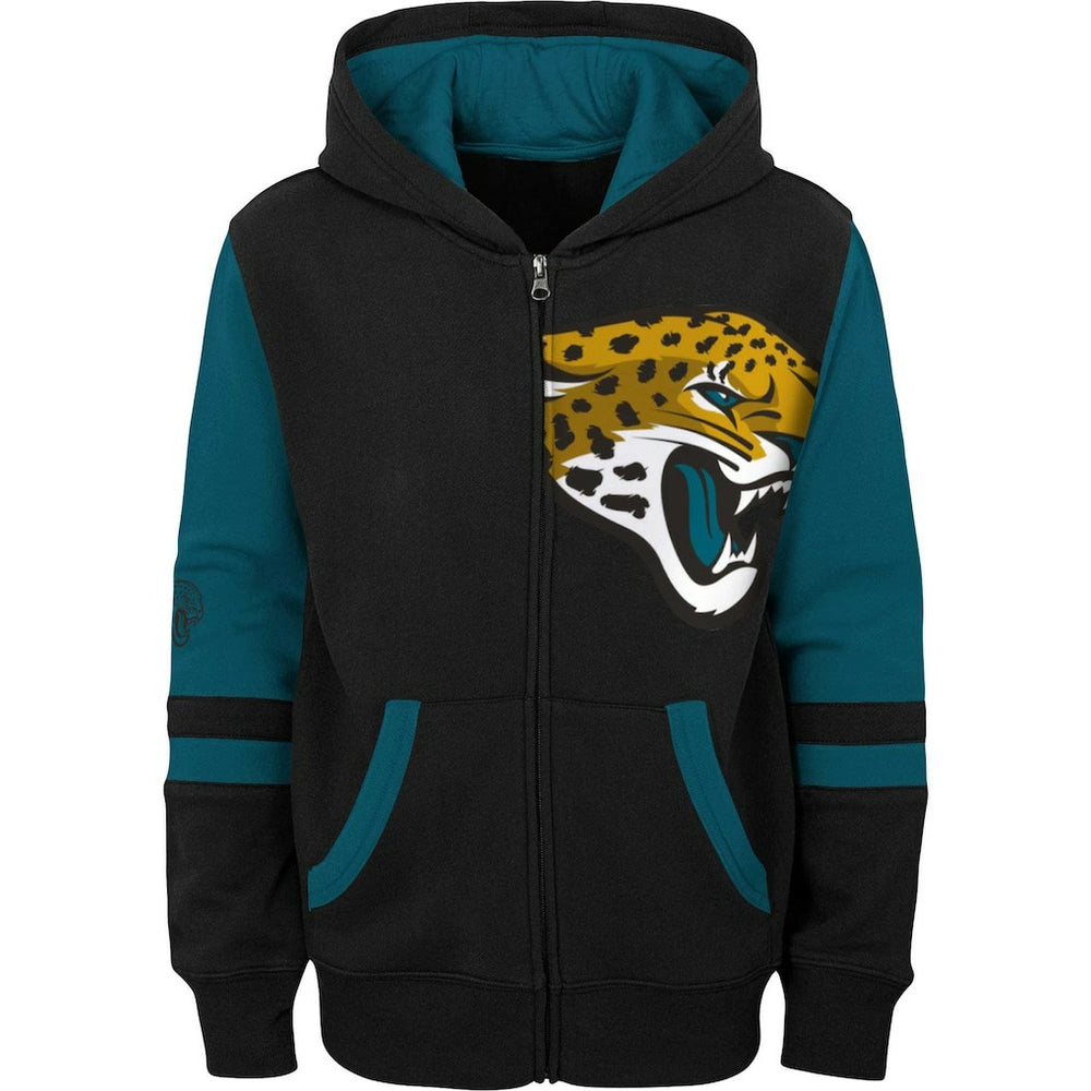 Jacksonville Jaguars Preschool Stadium Color Block Full-Zip Hoodie - Black - NFL