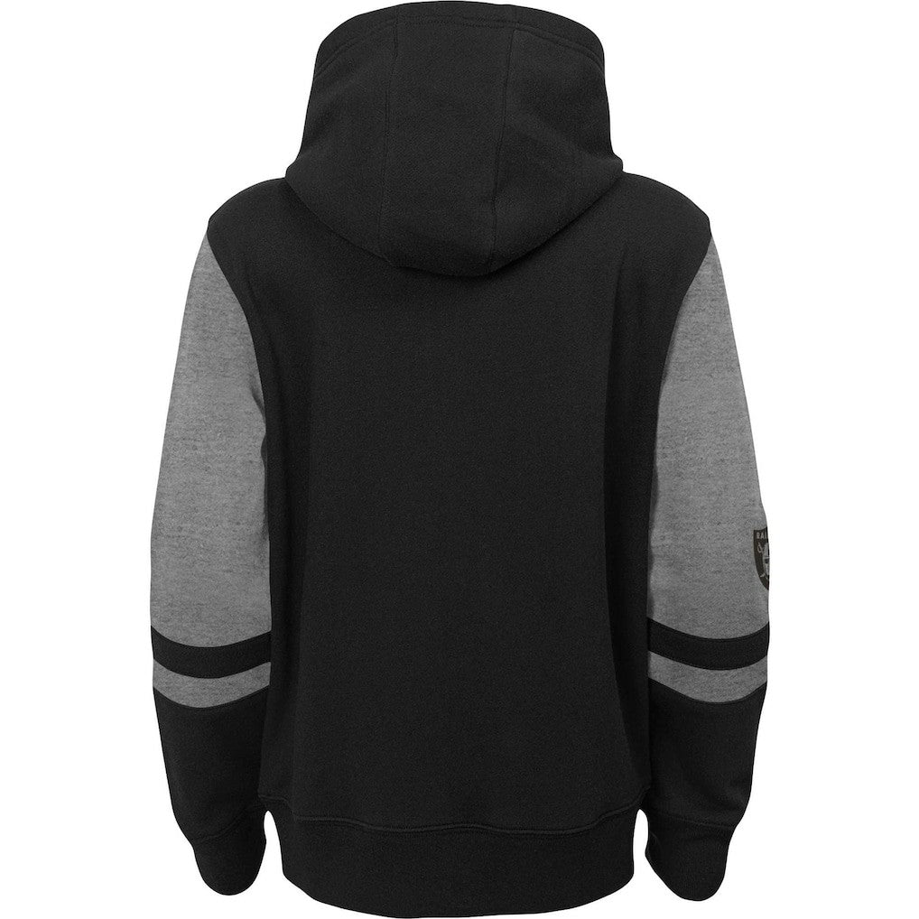 Las Vegas Raiders Preschool Stadium Color Block Full-Zip Hoodie - Black - NFL