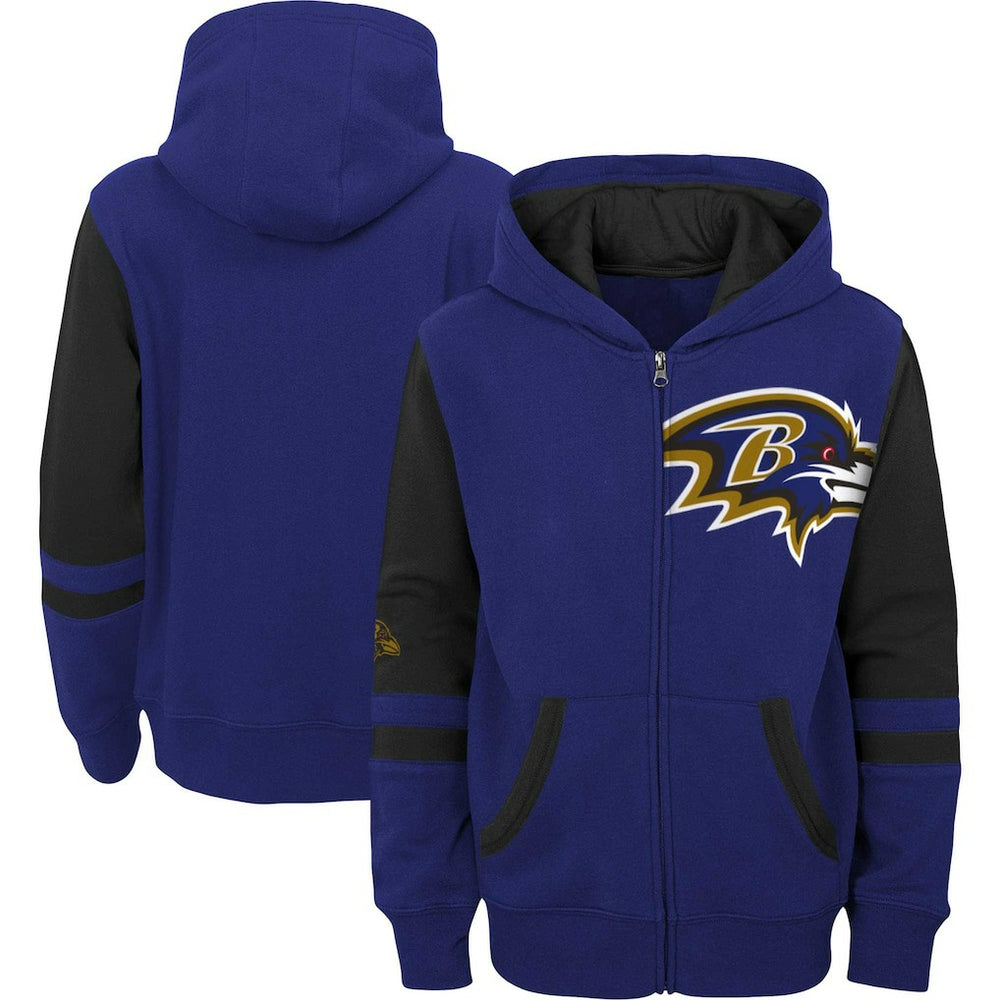 Baltimore Ravens Preschool Stadium Color Block Full-Zip Hoodie - Purple - NFL