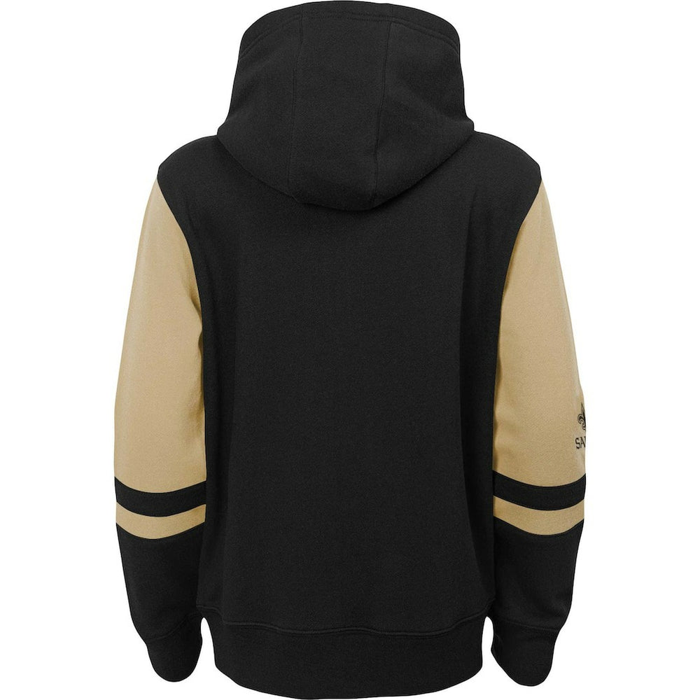 New Orleans Saints Preschool Stadium Color Block Full-Zip Hoodie - Black - NFL