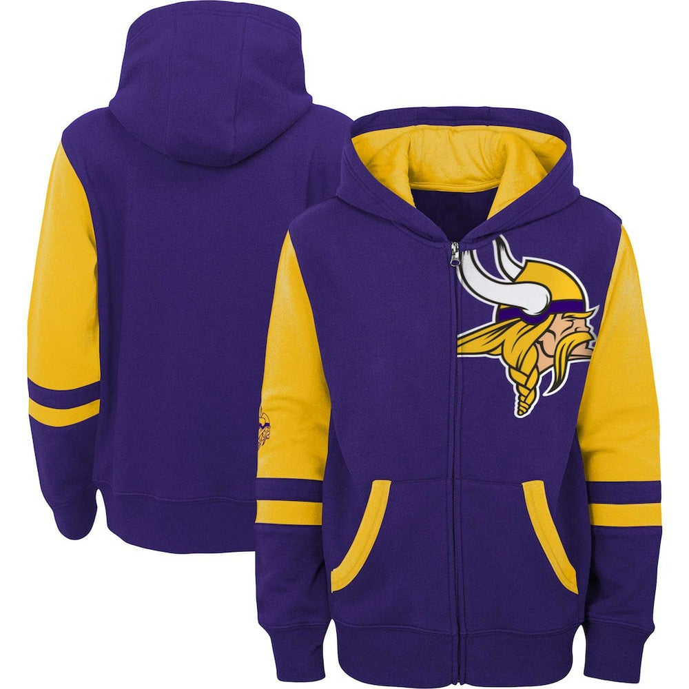 Minnesota Vikings Preschool Stadium Color Block Full-Zip Hoodie - Purple - NFL