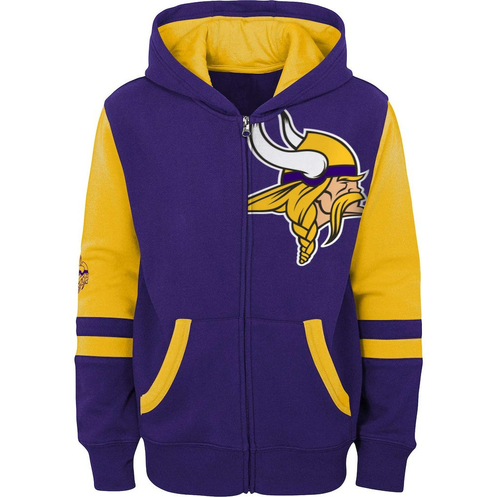 Minnesota Vikings Preschool Stadium Color Block Full-Zip Hoodie - Purple - NFL