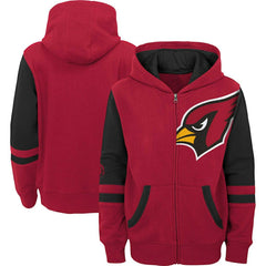Arizona Cardinals Youth Colorblock Full-Zip Hoodie - Cardinal - NFL