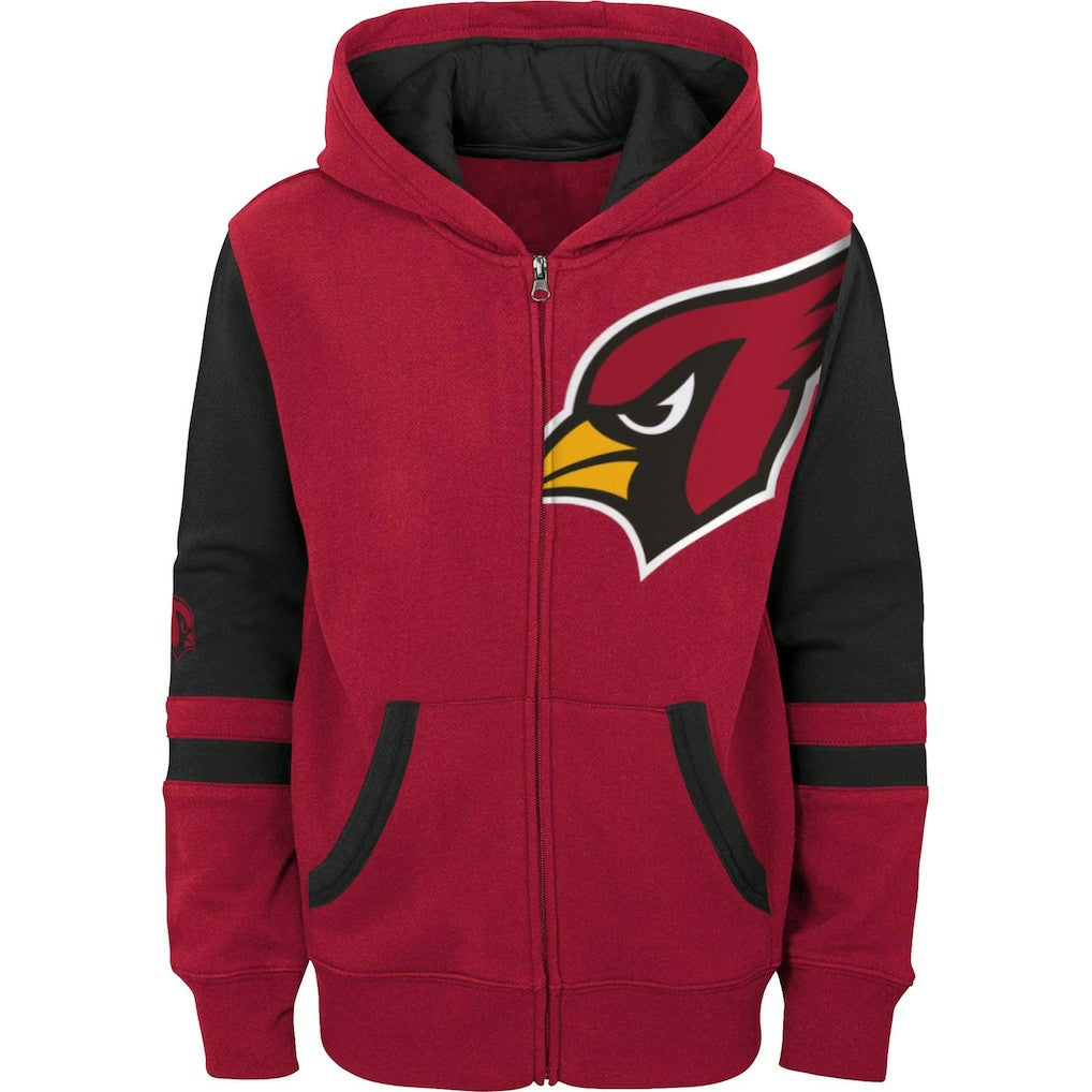 Arizona Cardinals Youth Colorblock Full-Zip Hoodie - Cardinal - NFL