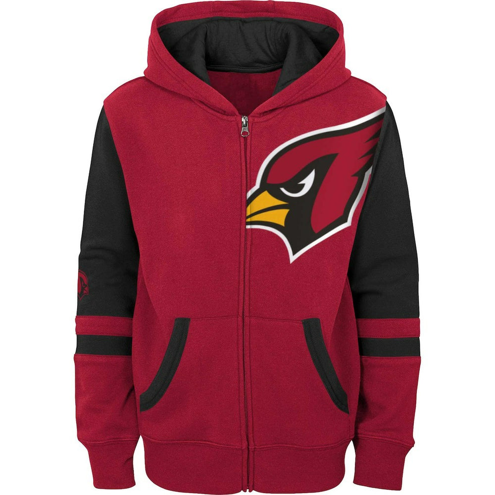 Arizona Cardinals Youth Colorblock Full-Zip Hoodie - Cardinal - NFL