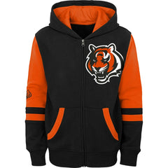 Cincinnati Bengals Youth Colorblock Full-Zip Hoodie - Black - NFL