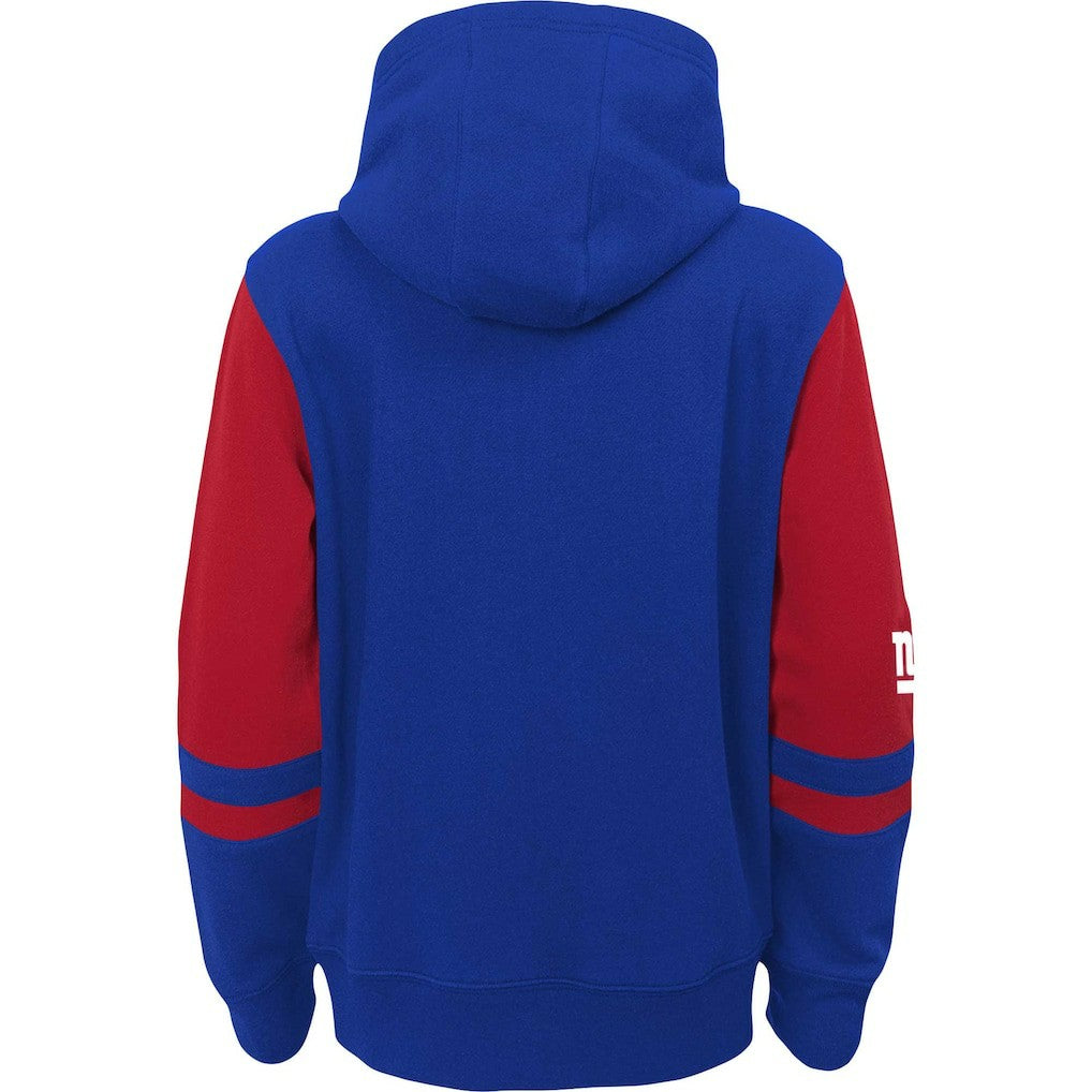 New York Giants Youth Colorblock Full-Zip Hoodie - Royal - NFL