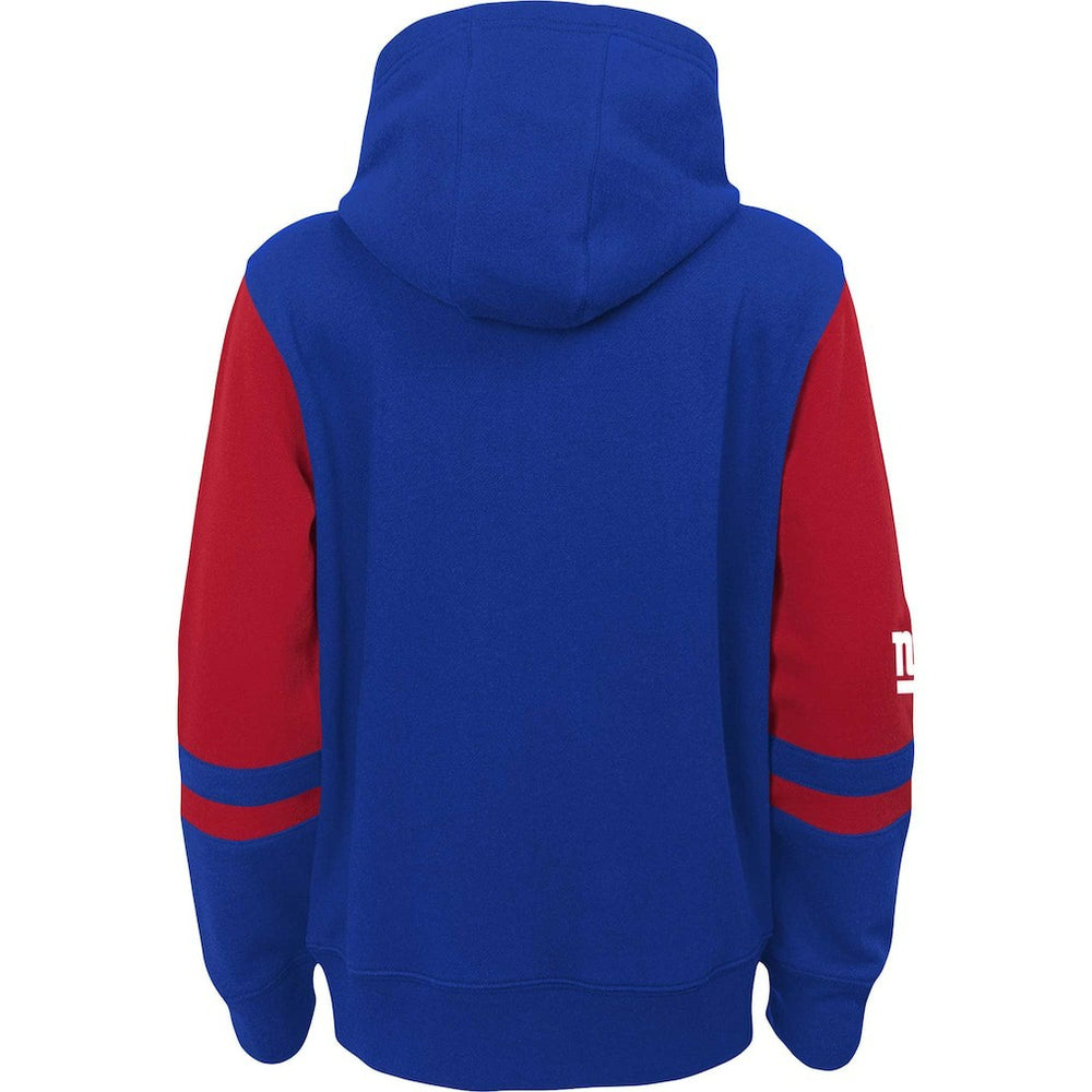 New York Giants Youth Colorblock Full-Zip Hoodie - Royal - NFL