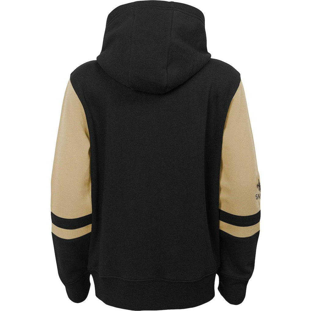 New Orleans Saints Youth Colorblock Full-Zip Hoodie - Black - NFL
