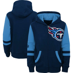 Tennessee Titans Youth Colorblock Full-Zip Hoodie - Navy - NFL