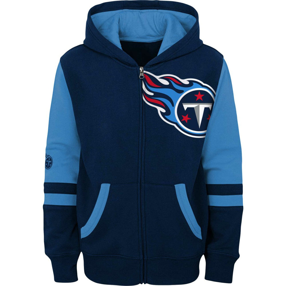 Tennessee Titans Youth Colorblock Full-Zip Hoodie - Navy - NFL