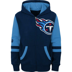 Tennessee Titans Youth Colorblock Full-Zip Hoodie - Navy - NFL