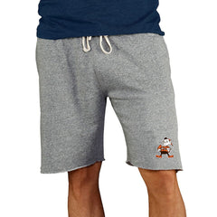 Cleveland Browns Concepts Sport Throwback Logo Mainstream Terry Shorts - Gray - NFL
