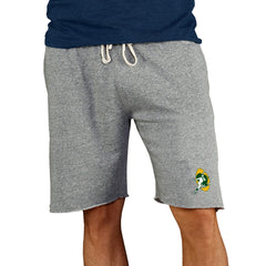 Green Bay Packers Concepts Sport Throwback Logo Mainstream Terry Shorts - Gray - NFL