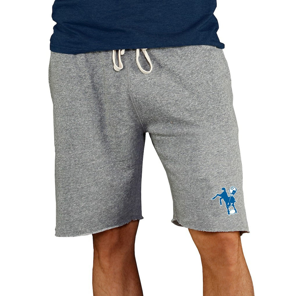 Indianapolis Colts Concepts Sport Throwback Logo Mainstream Terry Shorts - Gray - NFL